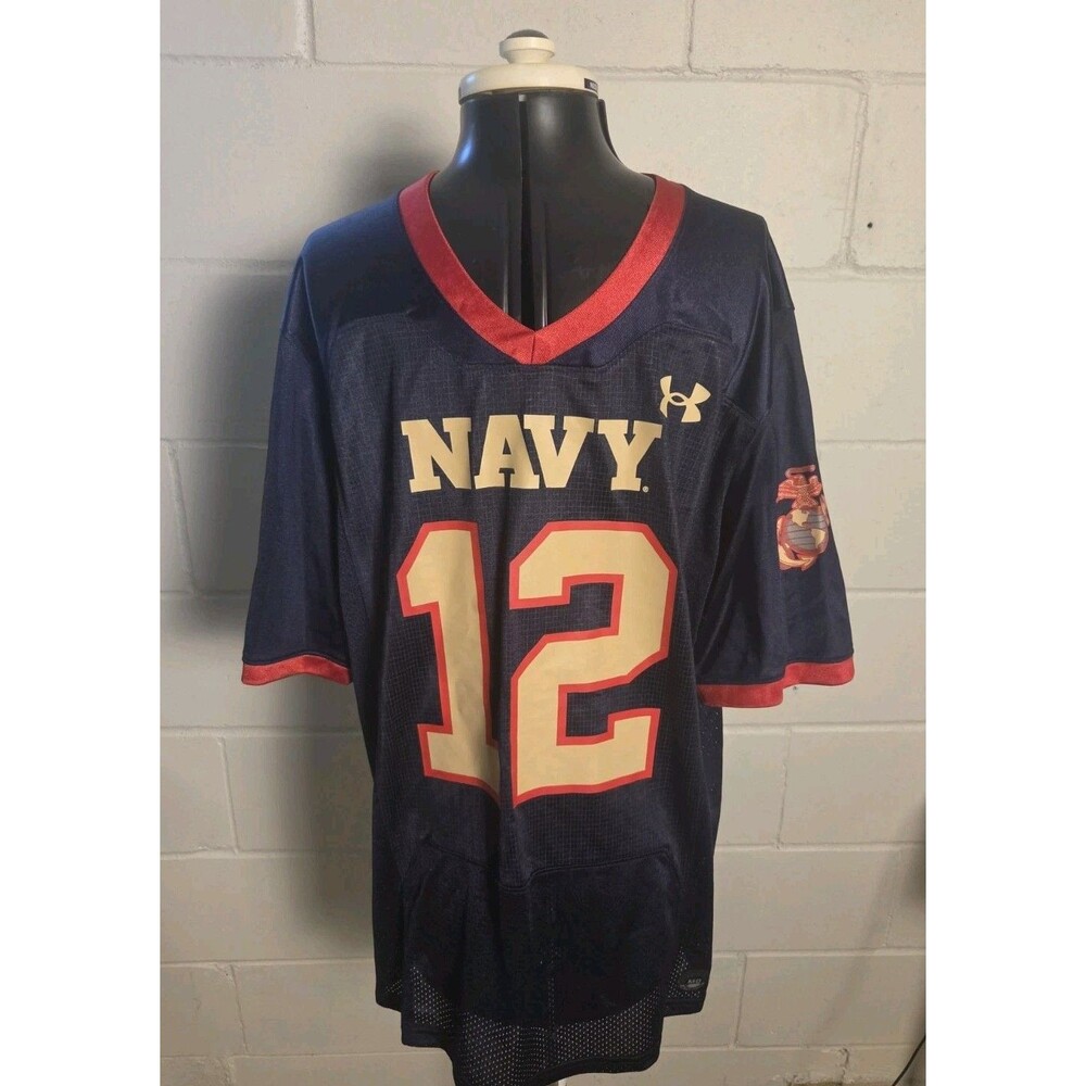 Navy Midshipmen Under Armour Football Jersey Marines Semper Fi Stitched Mens M